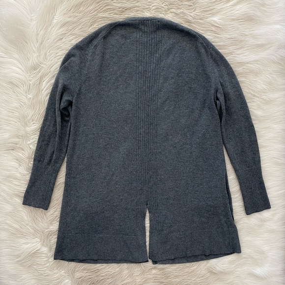Zadig & Voltaire Gray Open Front Long Sleeve Minimalist Knit Cardigan Sweater - Picture 6 of 10
